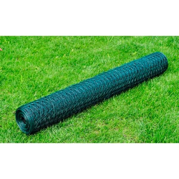Grillage À Poule Avec Revêtement En Pvc - 25X1 M - Vert