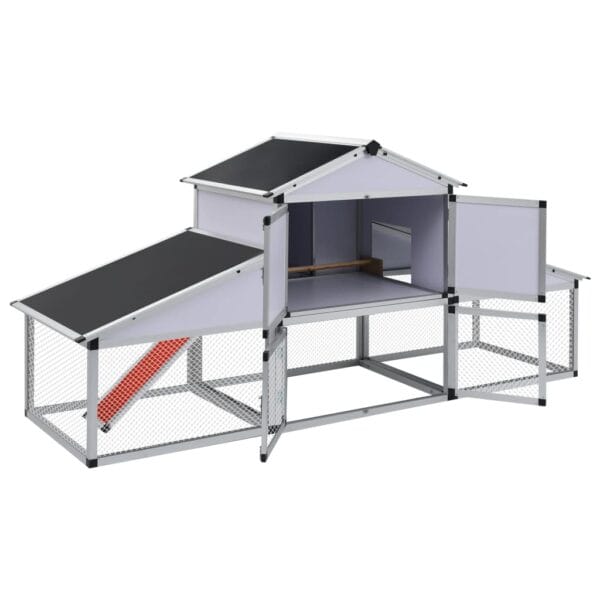 Poulailler Avec Rampes Et Nichoir Aluminium 5/6 Poules – Image 3