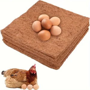 Tapis de ponte en fibre de coco – Lot de tapis naturels réutilisables pour pondoirs