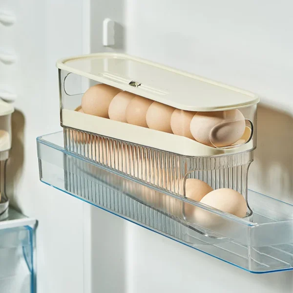 🥚 Boîte de rangement à œufs pour réfrigérateur – Distributeur automatique avec date réglable – Image 3