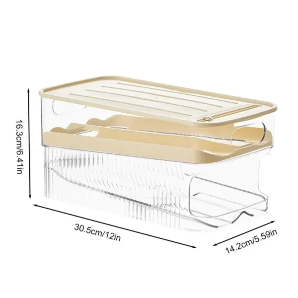 🥚 Boîte de rangement à œufs pour réfrigérateur – Distributeur automatique avec date réglable – Image 7